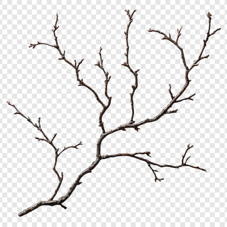 PSD gratuit la photographie des branches nues une étude des teintes hivernales