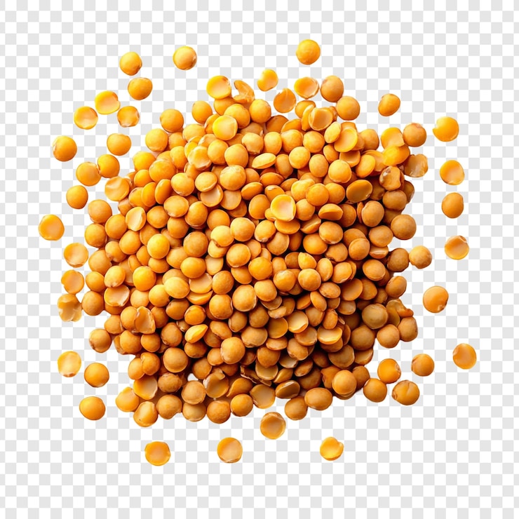 PSD gratuit une pile de lentilles jaunes nourriture saine nutrition céréales légumes diététiques