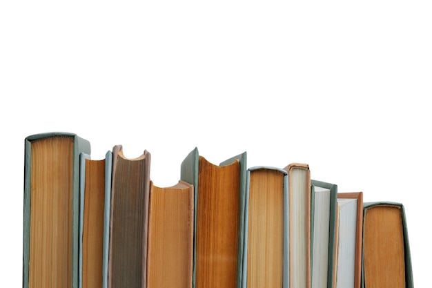 Une pile de livres isolée