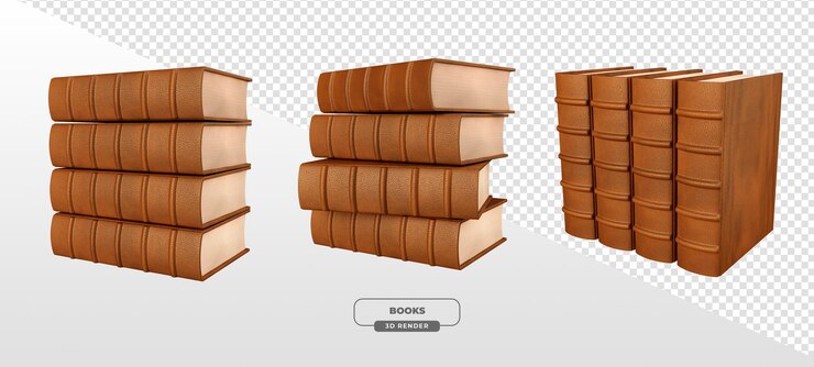 PSD gratuit des piles de livres vintage en 3d