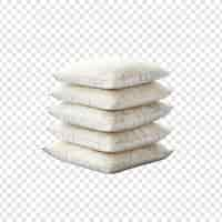 PSD gratuit piles de riz blanc vierge de 10 kg isolées sur fond transparent