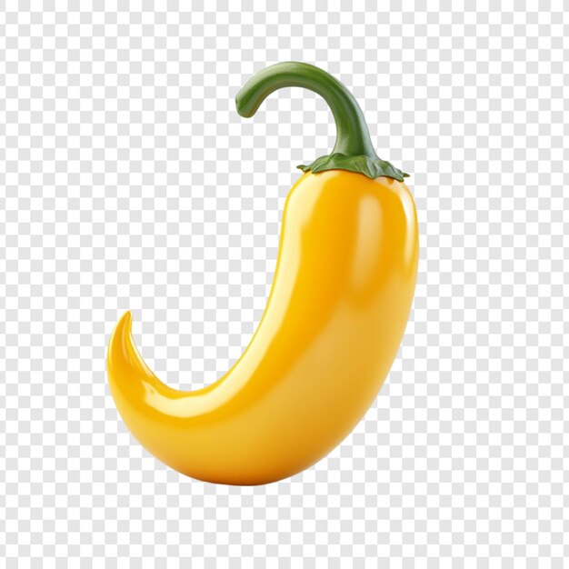 Le piment jaune vibrant isolé à l'arrière-plan
