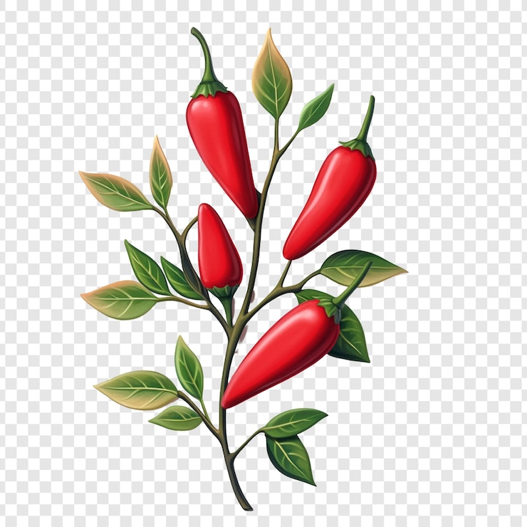 PSD gratuit des piments rouges vibrants sur une branche