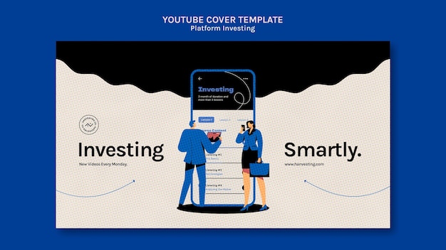 PSD gratuit plateforme investissant la couverture youtube