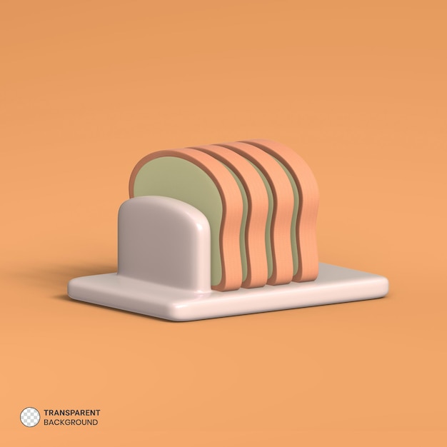 PSD gratuit point de petit-déjeuner icône rendu 3d isolé ilustration