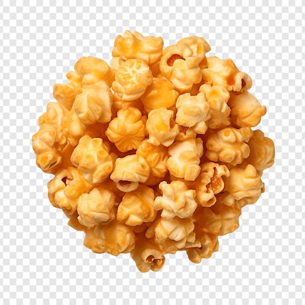 PSD gratuit pop-corn au caramel isolé sur fond transparent