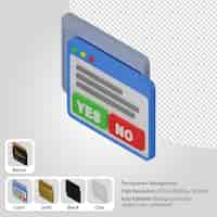 PSD gratuit pop-up web 3d