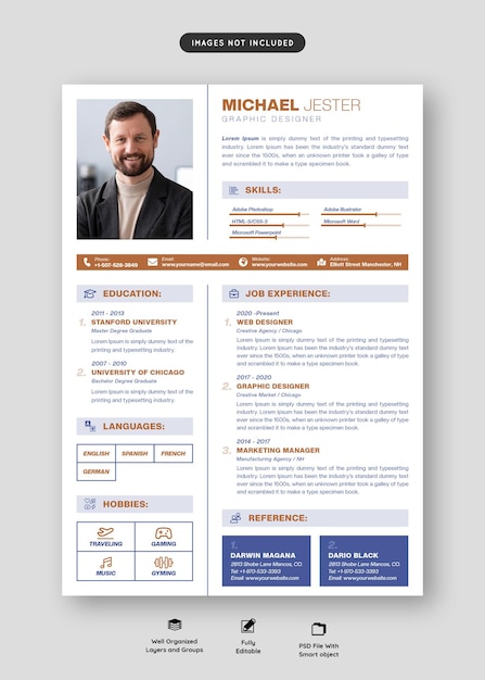 Portfolio Propre Et Moderne Ou Modèle De Cv