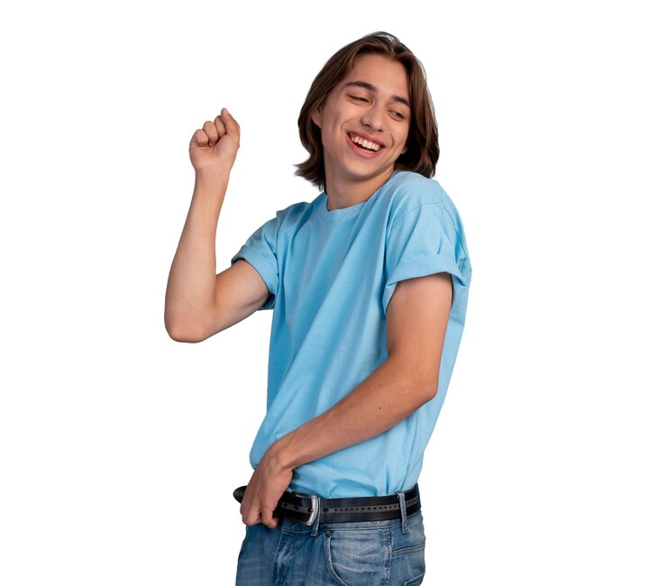 PSD gratuit portrait d'un adolescent isolé