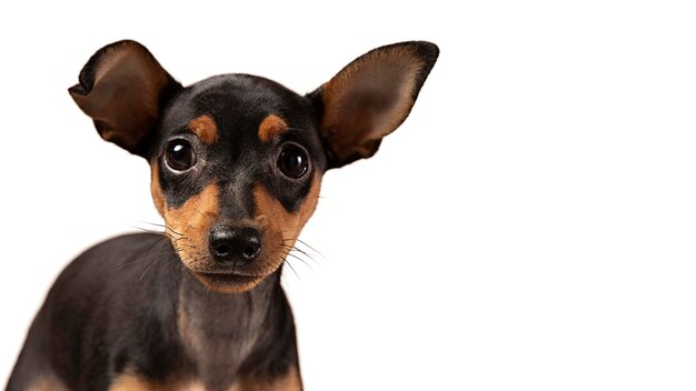 Portrait de chien mignon isolé