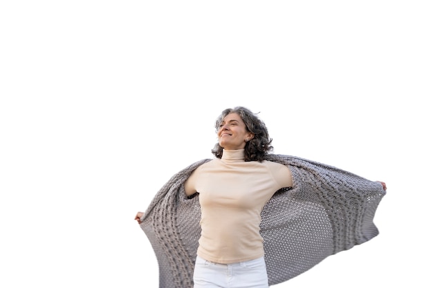 Portrait De Femme Adulte Passant Du Temps à L'extérieur Par Elle-même