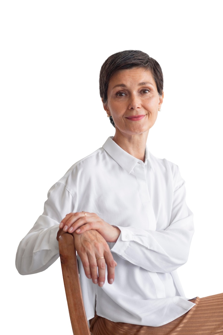 PSD gratuit portrait d'une femme d'âge moyen
