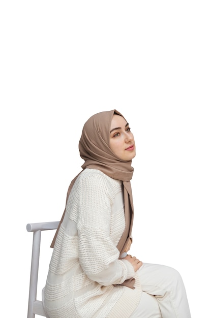 PSD gratuit portrait de femme portant le hijab