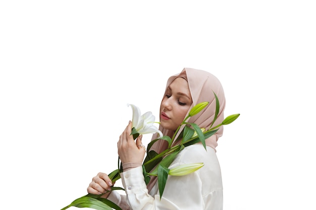 PSD gratuit portrait de femme portant le hijab