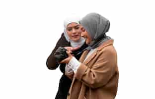 PSD gratuit portrait de femmes portant le hijab islamique