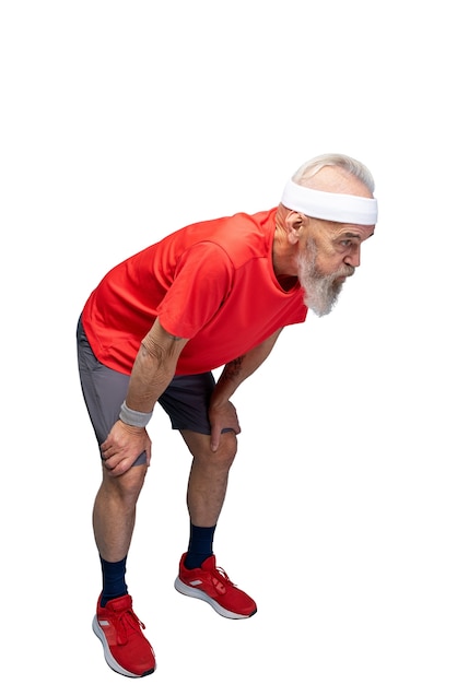 Portrait, De, Homme Aîné, Reposer