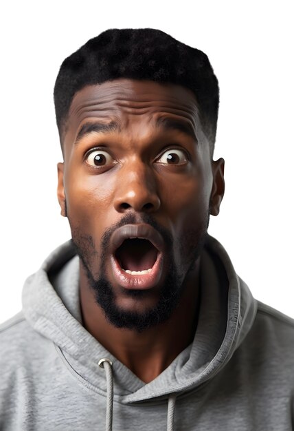 Portrait d'un homme noir d'âge moyen isolé