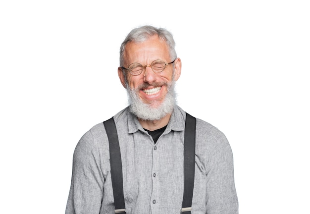 Portrait d'un homme senior souriant