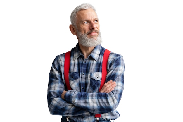 Portrait d'un homme senior souriant
