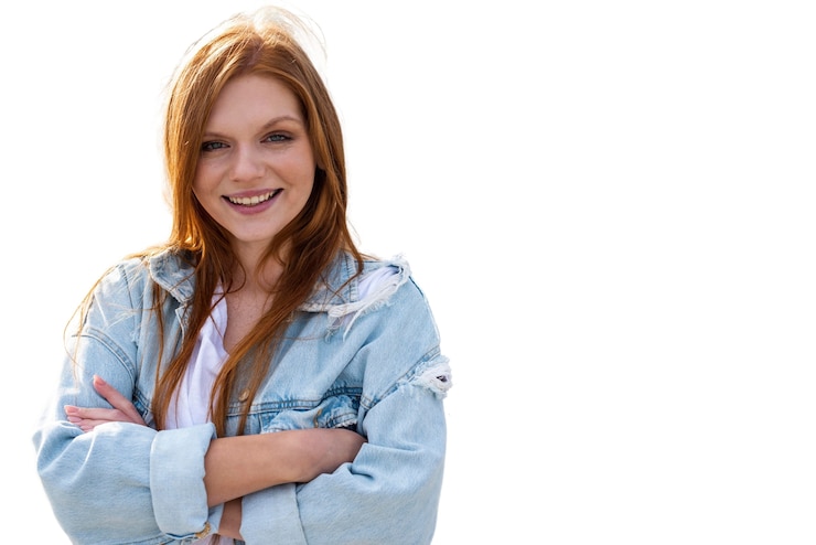 PSD gratuit portrait de jeune fille avec masque facial