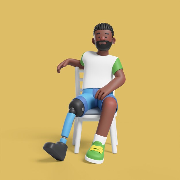 Pose 3D d'un homme à mobilité réduite