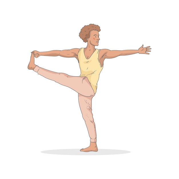 La pose de yoga et la méditation isolées