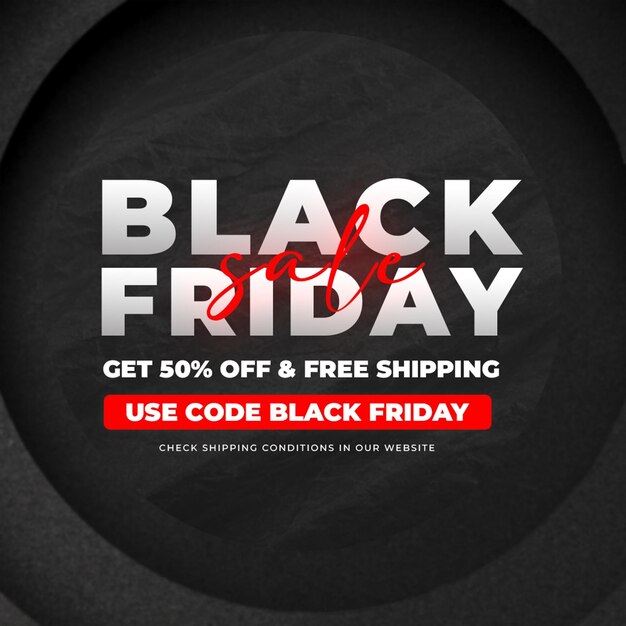 Post sur les réseaux sociaux sur les ventes du Black Friday