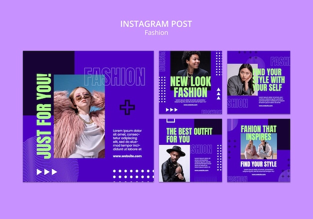 PSD gratuit les posts d'événements de mode sur instagram