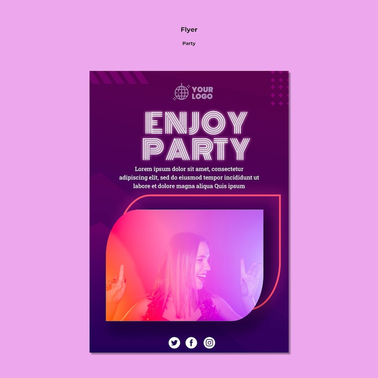 PSD gratuit profitez du modèle de flyer de fête