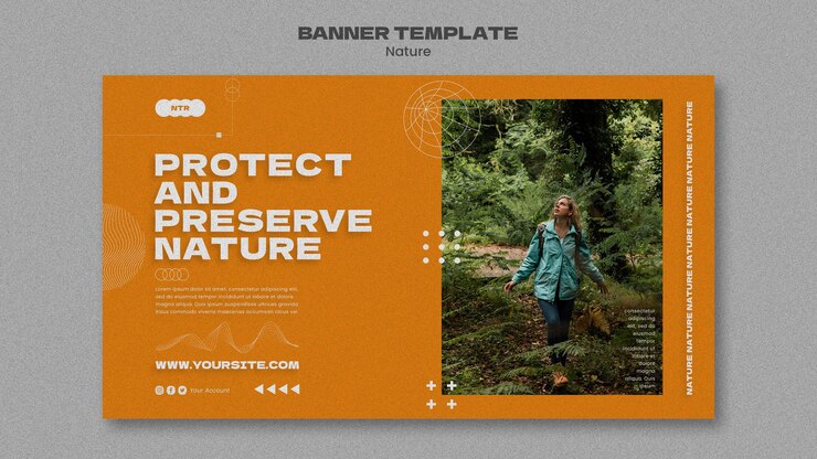 PSD gratuit projet de modèle de bannière naturelle