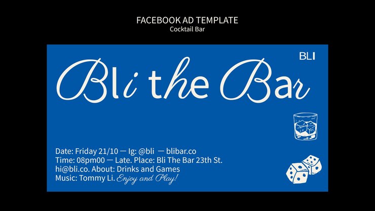 PSD gratuit projet de modèle de bar à cocktails