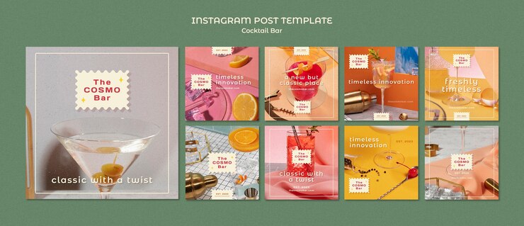 PSD gratuit projet de modèle de bar à cocktails