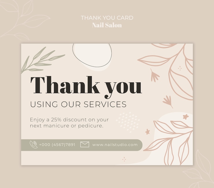PSD gratuit projet de modèle de bon de salon d'ongles