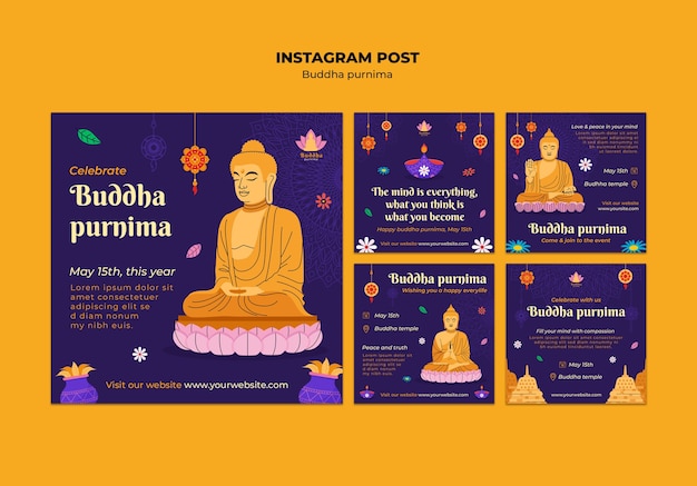 Projet de modèle de Bouddha Purnima