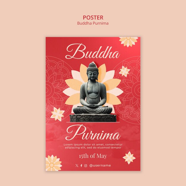 Projet de modèle de Bouddha Purnima