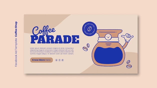 PSD gratuit projet de modèle de café