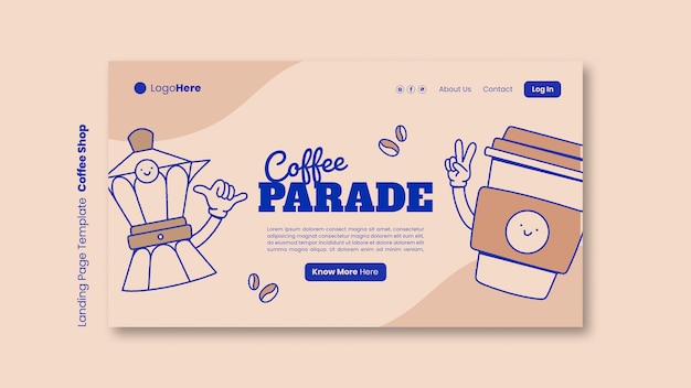 PSD gratuit projet de modèle de café