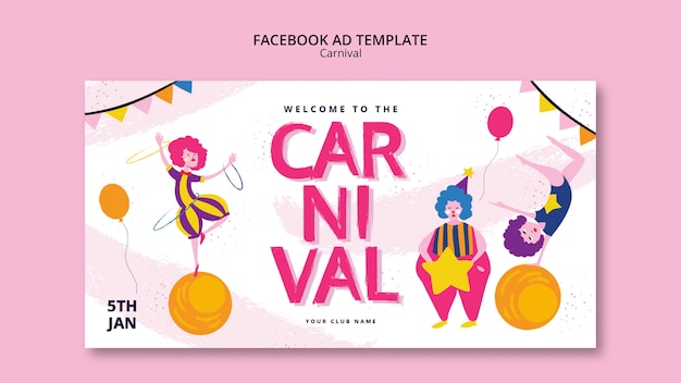 PSD gratuit projet de modèle de carnaval