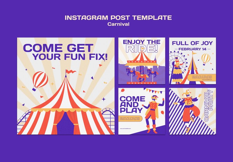 PSD gratuit projet de modèle de carnaval