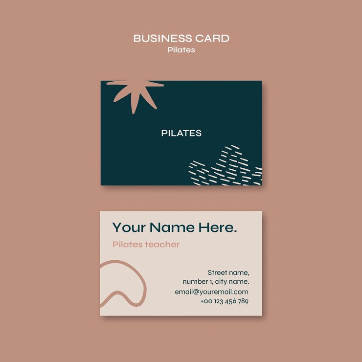 PSD gratuit projet de modèle de carte de visite pilates