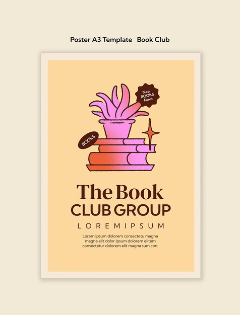 PSD gratuit projet de modèle de club de lecture