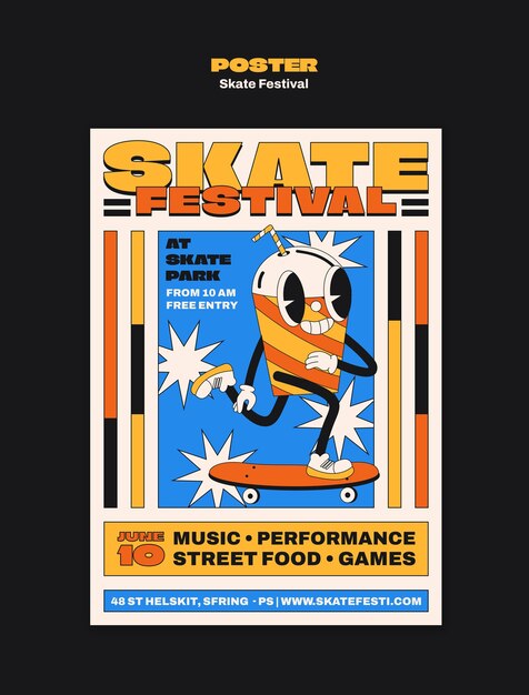 Projet de modèle de festival de patinage