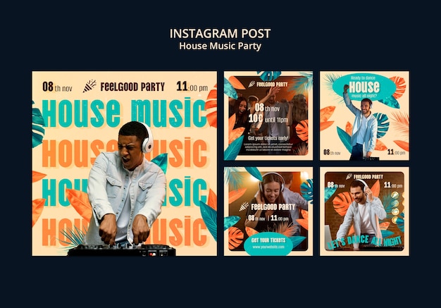 PSD gratuit projet de modèle de fête de musique house