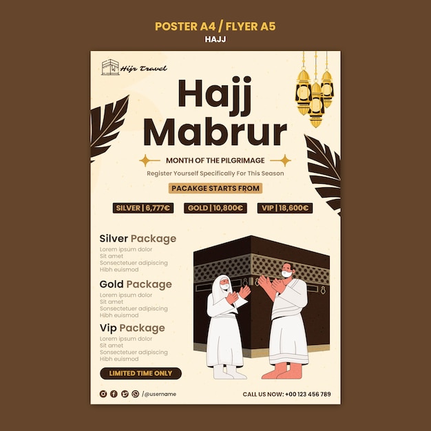 PSD gratuit projet de modèle de hajj