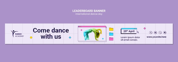 PSD gratuit projet de modèle de la journée internationale de la danse