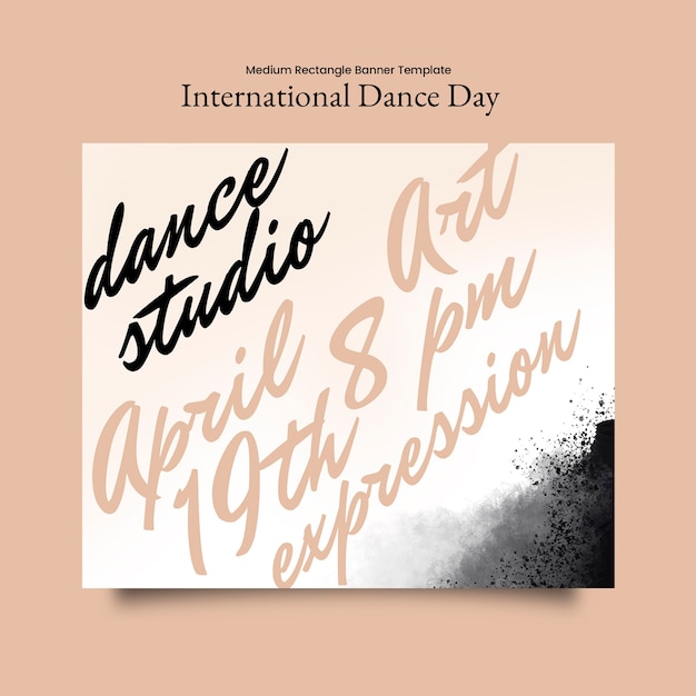 PSD gratuit projet de modèle de la journée internationale de la danse