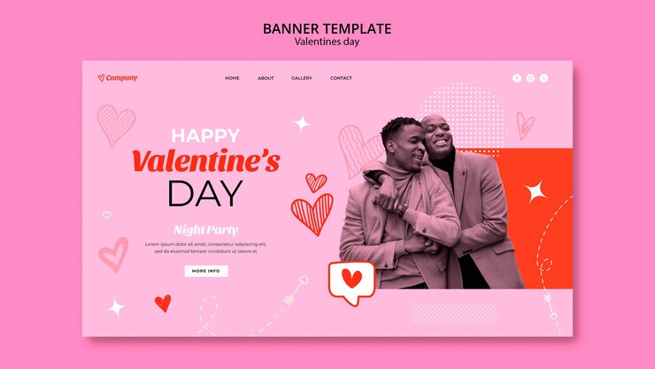 PSD gratuit projet de modèle pour la fête de la saint-valentin