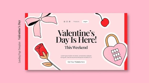 PSD gratuit projet de modèle pour la fête de la saint-valentin