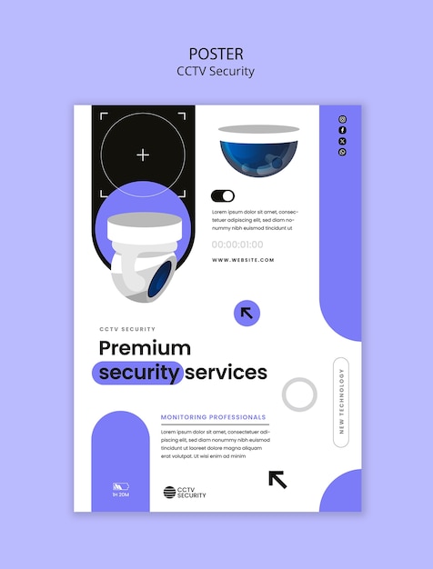 PSD gratuit projet de modèle de sécurité cctv