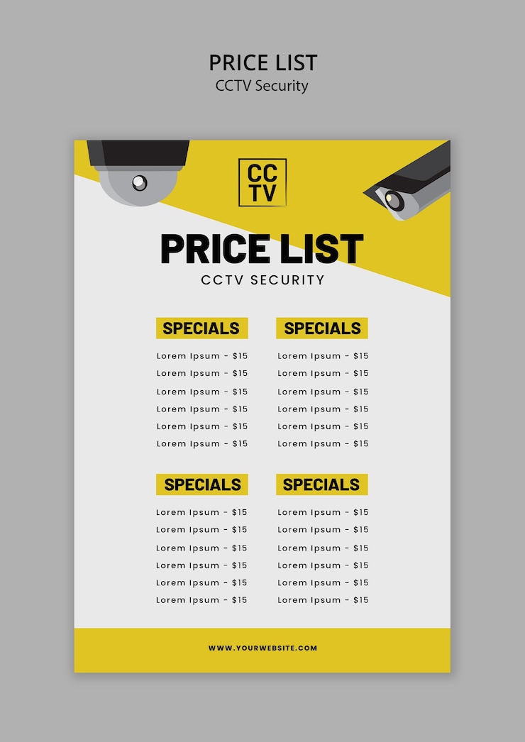 PSD gratuit projet de modèle de sécurité cctv